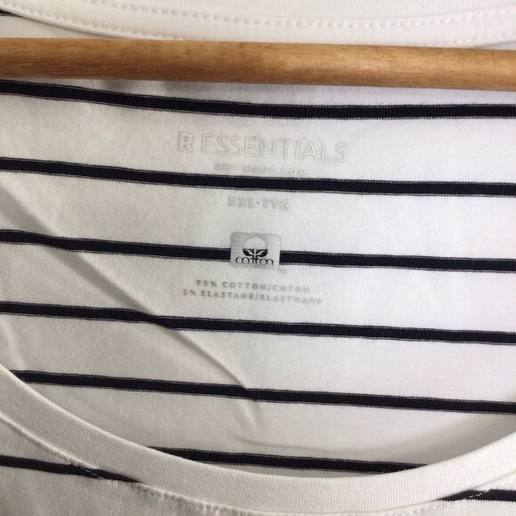 𝅺REITMANS white striped graphic tee Summer vibes t-shirt cotton spandex XXL - Picture 4 of 9